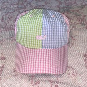 multicolor seersucker vineyard vines baseball cap